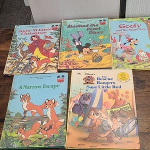 Lot of 5 vintage Walt Disney books